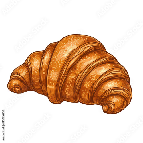 croissant isolated on white