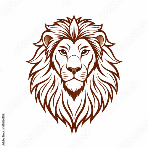 lion head vector illustration photo