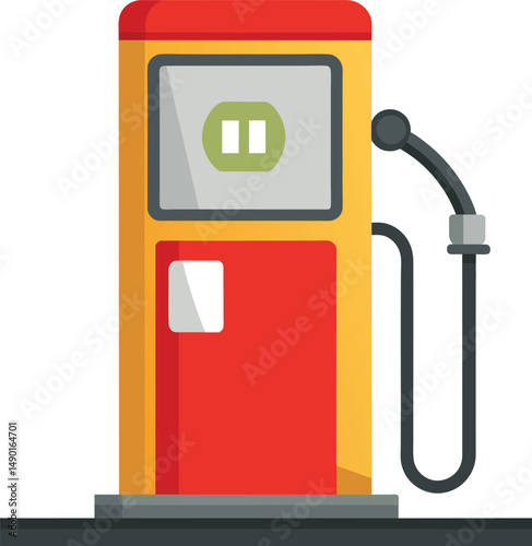 Gas Station Fuel Pump Icon Illustration