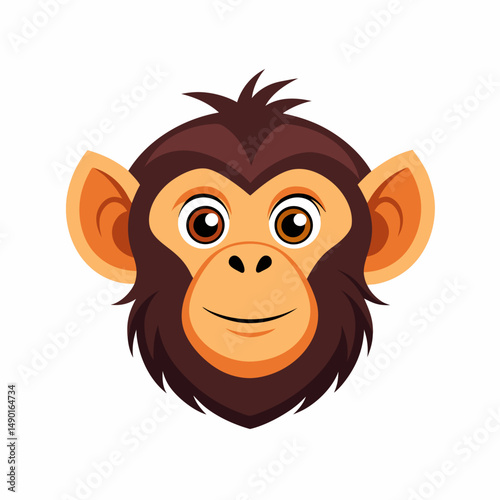 monkey  vector on white background 