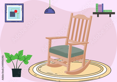 Rocking Chair Concept Illustration