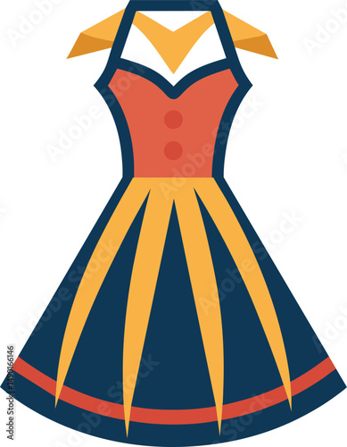 Trendy Dirndl Dress Bavarian Oktoberfest Fashion