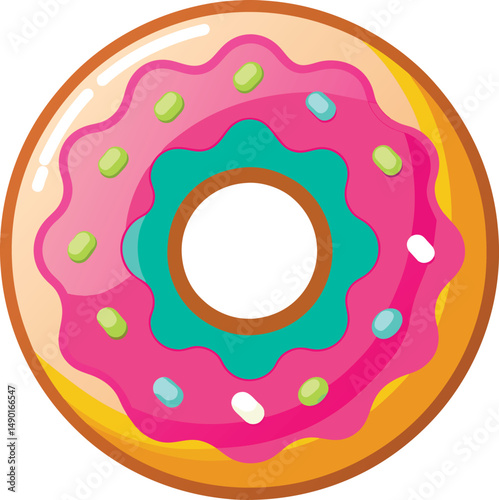 Pink Donut Sweet Treat Bakery Dessert Food