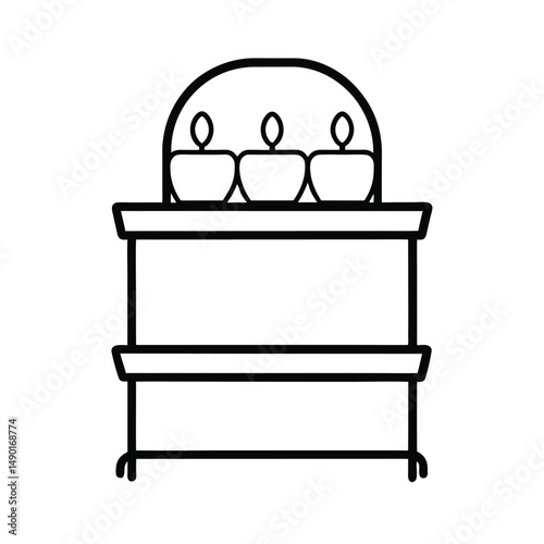 bakers rack vector