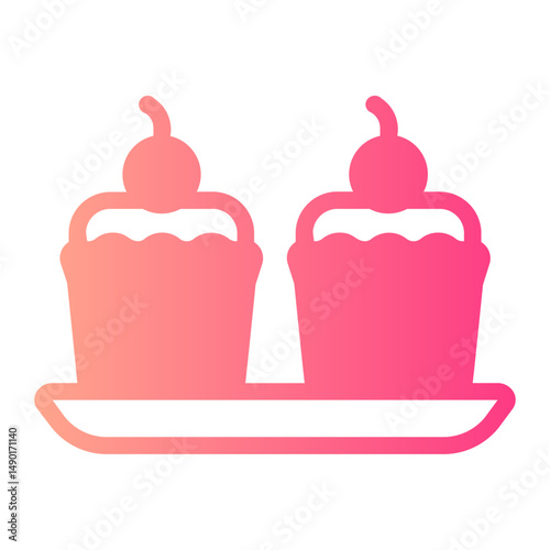 cup cake gradient icon