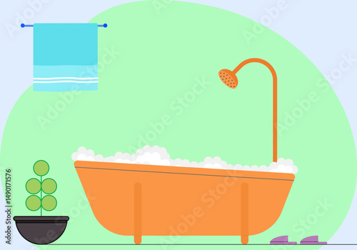 Bathtub Concept Illustration