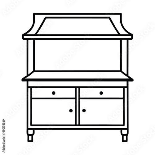 Modern Desk Hutch Organizer