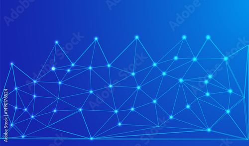 Low Poly Background on Dark Blue Gradient – Modern, Geometric, and Minimalist Abstract Design for Digital Art, 3D Modeling, Wallpapers, and Futuristic Graphics	