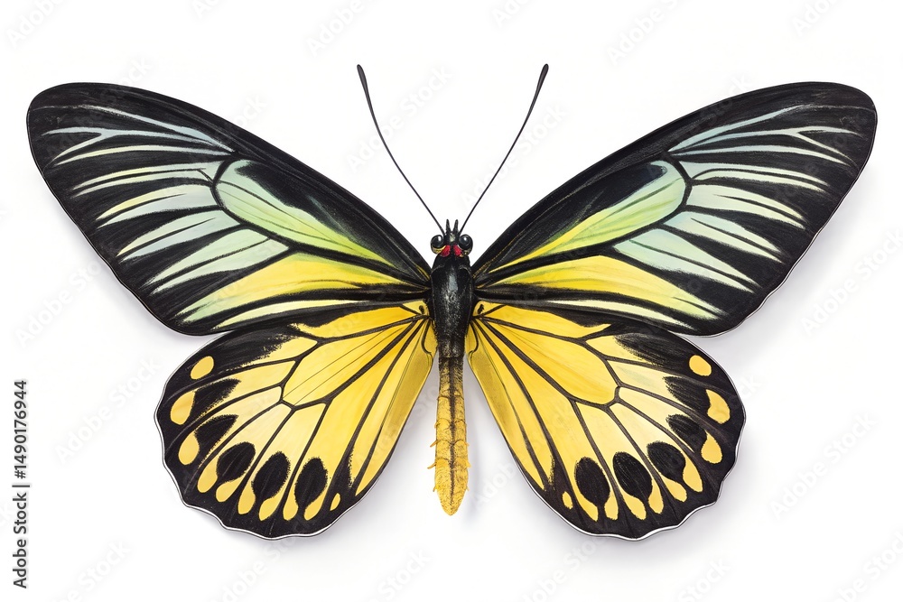Obraz premium Queen Alexandra's birdwing isolated on white background
