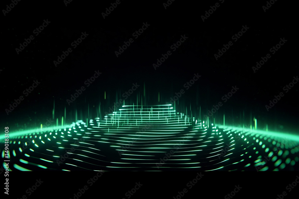 Obraz premium Neon Glowing Energy Line Effects– Abstract Light Streaks and FX Overlays on Dark Background