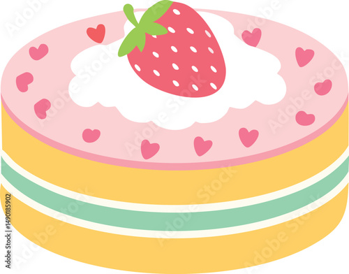 cake with strawberry