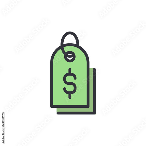 Two Price Tags With Dollar Sign Symbolizing Retail Value