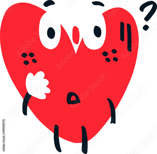 Kawaii Love Mascot With Emotions