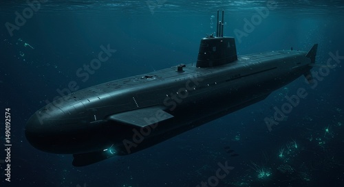 Wallpaper Mural Submarine underwater illustration Torontodigital.ca