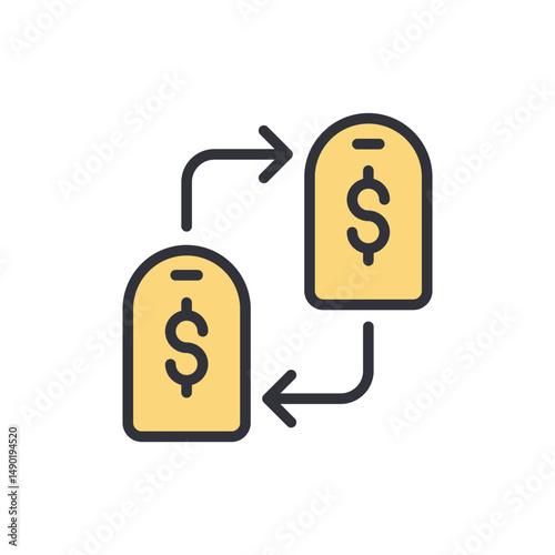 Digital Currency Exchange Depicting Financial Transaction And Investment