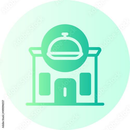 restaurant gradient icon