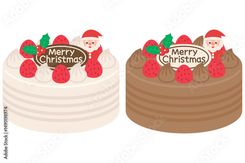 クリスマスケーキのイラスト