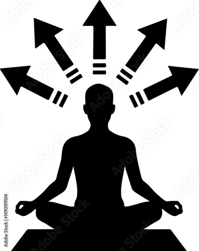 Meditative Mind: Enlightenment with Butterflies vector