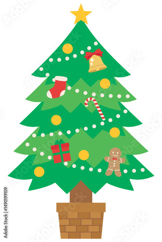 クリスマスツリーのイラスト