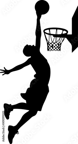 Basketball Action Silhouettes vector