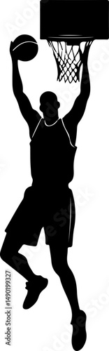Basketball Action Silhouettes vector