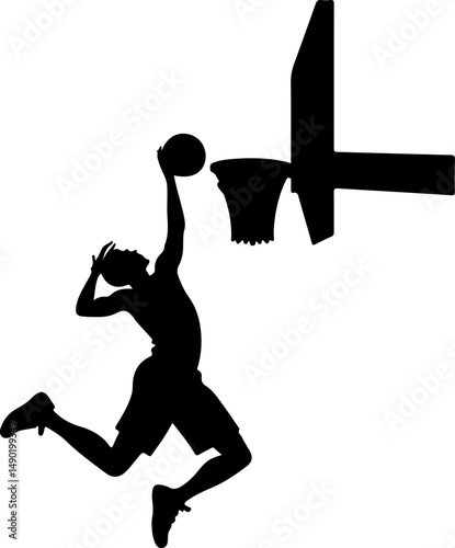 Basketball Action Silhouettes vector