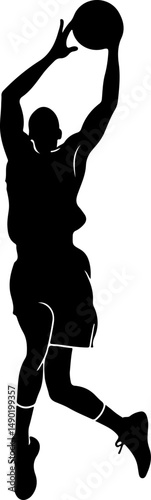 Basketball Action Silhouettes vector