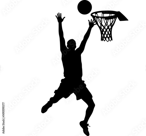 Basketball Action Silhouettes vector