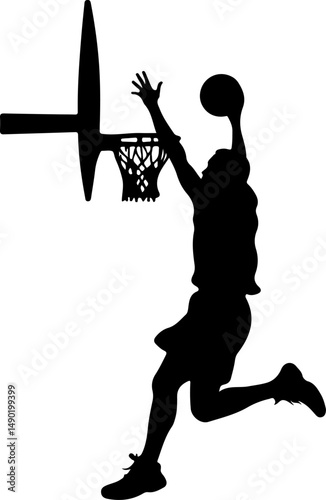Basketball Action Silhouettes vector