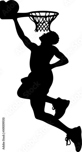Basketball Action Silhouettes vector