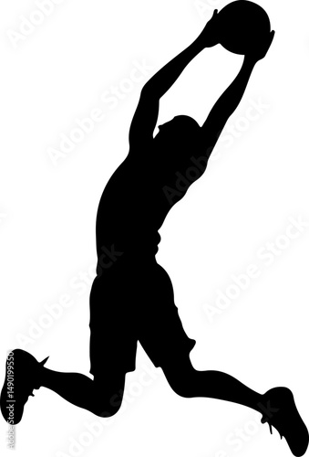 Basketball Action Silhouettes vector