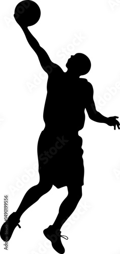 Basketball Action Silhouettes vector