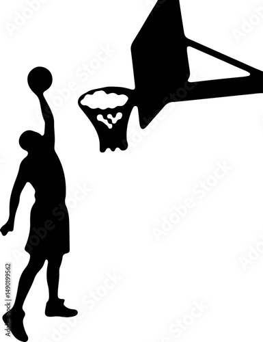 Basketball Action Silhouettes vector