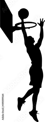 Basketball Action Silhouettes vector