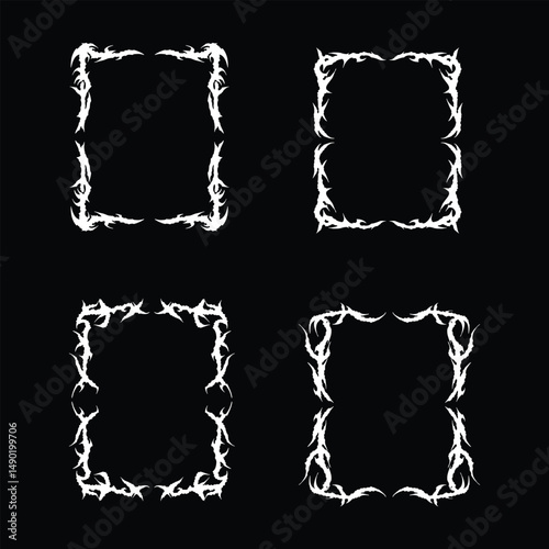 Grunge Style Burning Edge Frames Bundle for Creatives