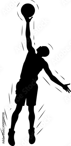 Basketball Action Silhouettes vector