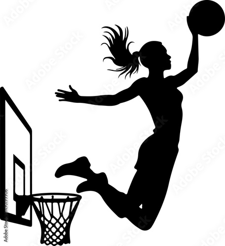 Basketball Action Silhouettes vector