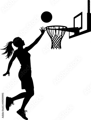Basketball Action Silhouettes vector