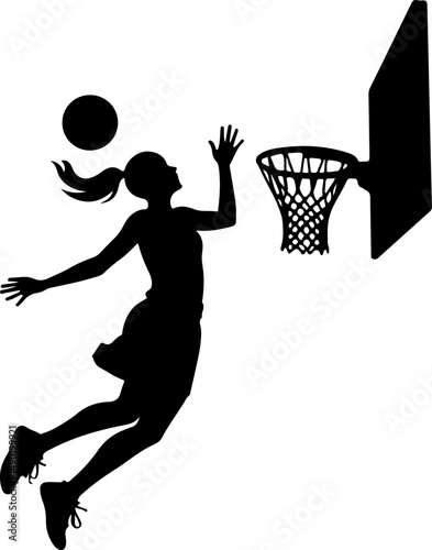 Basketball Action Silhouettes vector