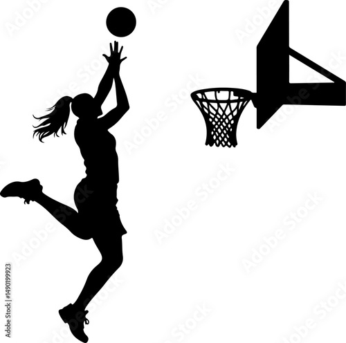 Basketball Action Silhouettes vector