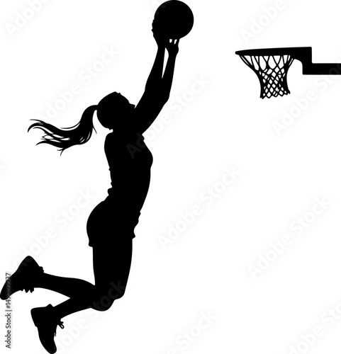 Basketball Action Silhouettes vector