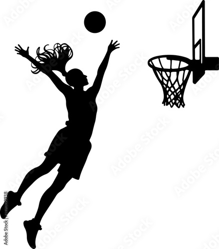 Basketball Action Silhouettes vector