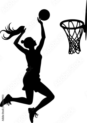 Basketball Action Silhouettes vector