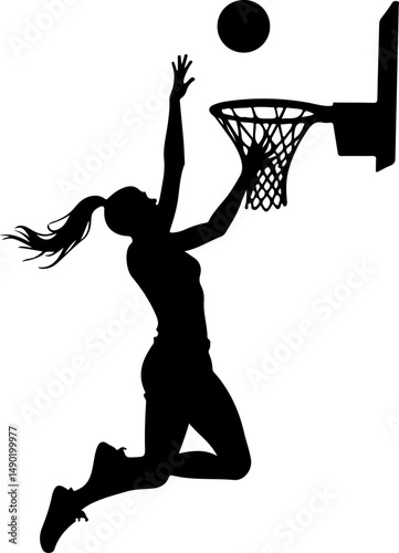 Basketball Action Silhouettes vector