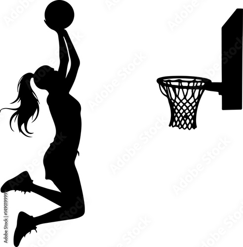 Basketball Action Silhouettes vector