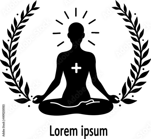 Yoga Pose Silhouettes: Serenity and Movement vector