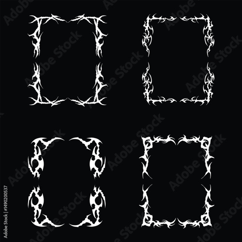 Grunge Style Burning Edge Frames Bundle for Creatives