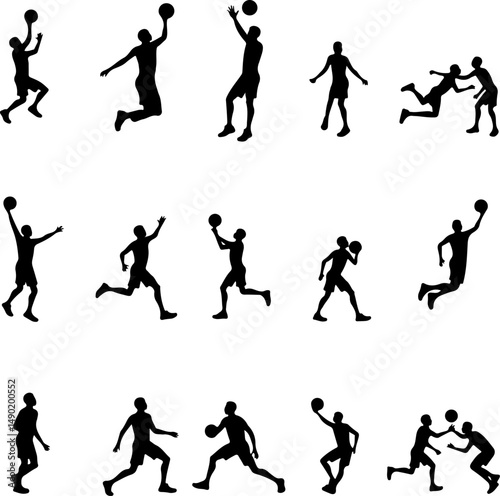 Basketball Action Silhouettes