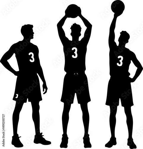 Basketball Action Silhouettes