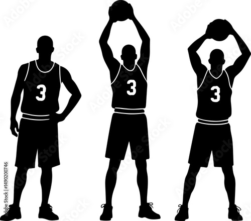 Basketball Action Silhouettes